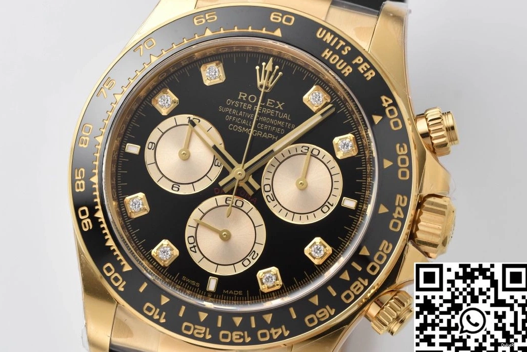 Daytona Black Hourmarker Factory Clean M126518 Rolex Bezel Diamond Cosmograph 1202